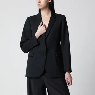 Frankie Shop Amelia tailored blazer in wool blend black