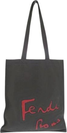 Fendi Pre-owned Tote Bags, female, Gray, Size: ONE SIZE Pre-owned Shoulder Bag