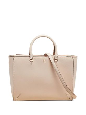 Tory Burch Robinson leather logo tote bag - Neutrals