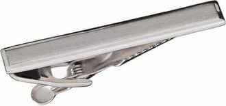 Link Up Matte Shiny Tie Bar in Silver at Nordstrom