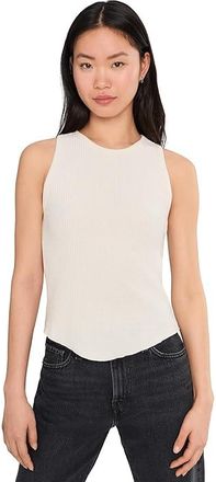Lilla P Shirttail Hem Tank Top Womens Clothing Ecru : XS, Cotton/Modal/Polyester