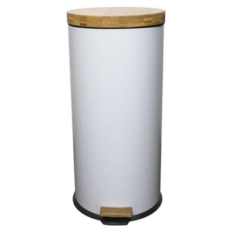 Kitchen Move Cubo de basura de cocina de pedal blanco 30l