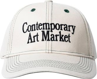 Market Mens Cam 6 Panel Hat In Beige
