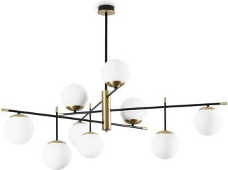 Ideal Lux Ideal Lux - gourmet 9 Light Globe Multi Arm Semi Flush Ceiling Lamp Black