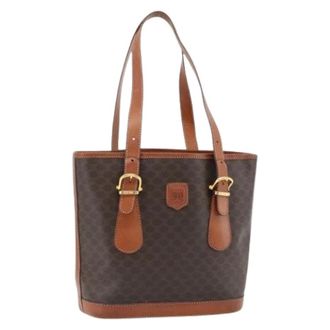 Celine Pre-owned Tote Bags, female, Brown, Size: ONE SIZE Pre-owned Macadam Canvas Tote Bag