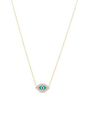 SHYMI Evil Eye Pendant Necklace in Gold at Nordstrom, Size 16