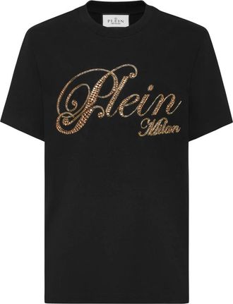 Philipp Plein Round Neck T-Shirt Stones - Heren - T-shirts - Zwart - XL - Katoen - Tops