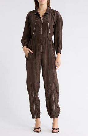 A.L.C. Gavin Taffeta Jumpsuit in Deepest Brown at Nordstrom Rack, Size X-Small