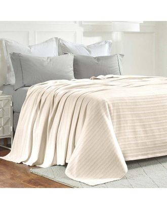 Superior Clara Cotton Textured Striped Lightweight Woven Blanket