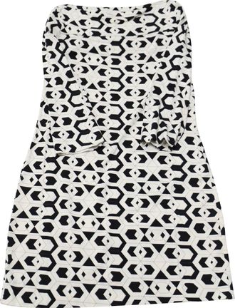 Diane Von Fürstenberg Diane Von Furstenberg Geometric Print Dress in Black Viscose