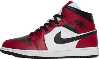 Nike Air Jordan 1 Mid Black / Black - Gym Red 554724-069 Mens
