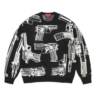 SUPREME SS26 Guns Sweater Black SUP-SS26-367-BLK