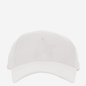 Golden Goose Mens Baseball Cap Cotton White Hat