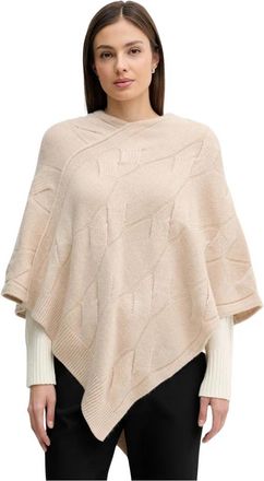 Benetton Diamant poncho van pure kasjmier - Dames - Cashmere truien - Beige - ONE Size - Kasjmier - Truien & Vesten