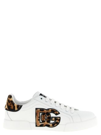 Dolce & Gabbana Brown Calfskin Low Top Womens Sneakers
