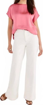 Nic+Zoe Day Gloss Woven Tee In Rasberry