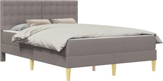 vidaXL Estructura De Cama Con Colch&oacute;n Gris Topo 120 X 190 Cm Tela Vidaxl