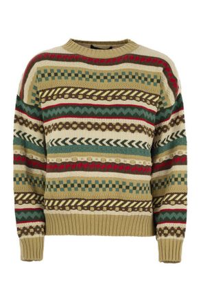 Max Mara Novara - Cotton Jumper With Jacquard Design