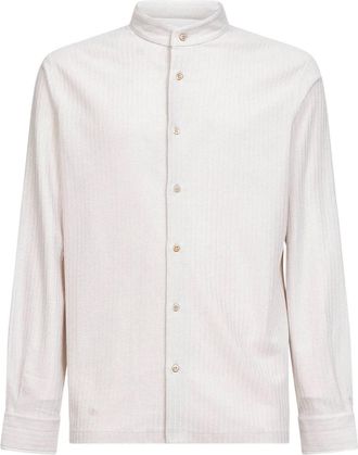 Brunello Cucinelli Camicia con colletto alla coreana - Toni neutri