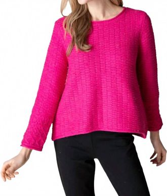 Habitat Harvest Tweed Pullover In Raspberry