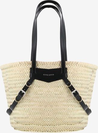 Givenchy Korb aus Stroh und Leder Voyou Medium