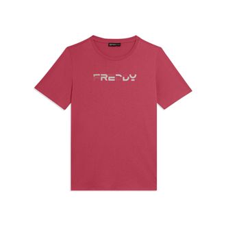 Freddy T-shirt Manica Corta con Logo FREDDY Olografico