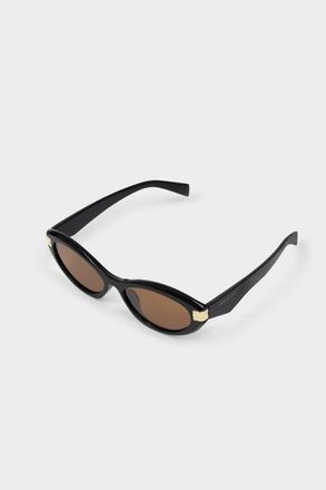 Katie Loxton Bordeaux Slim Oval Sunglasses in Black at Nordstrom
