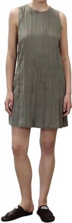 Alysi Womens Wrinkled Dress In Grey