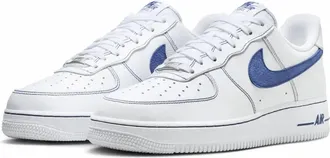 Nike Mens Air Force 1 07 Lv8 Shoes In White/deep Royal Blue