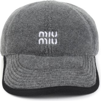 Miu Miu Gorra de Seis Paneles - Accessories - Mujer - Gris - S