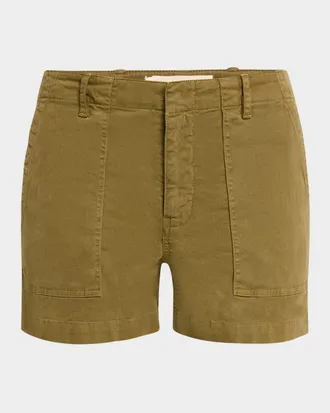 Nili Lotan Utility Cotton Gabardine Shorts