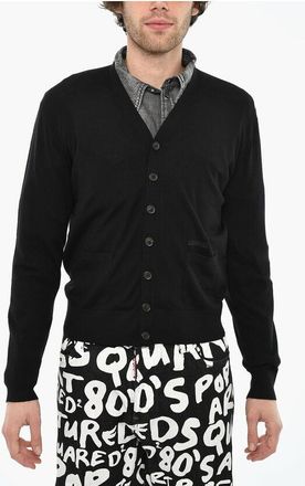 Dsquared2 Virgin Wool Cardigan with V-Neck size S