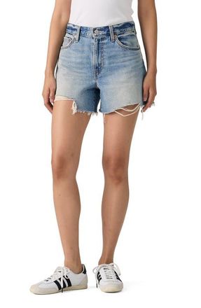 Levi's Ribcage High Waist Cutoff Denim Shorts in Blow My Mind at Nordstrom, Size 24