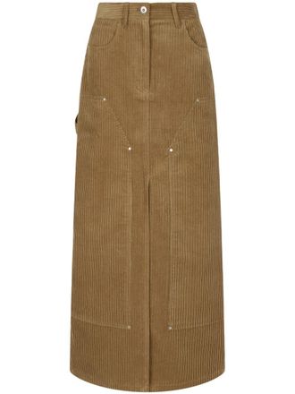 STUDIO TOMBOY corduroy skirt - women - Polyester/Cotton - S - Neutrals