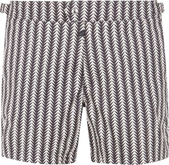 Tom Ford Geometric Print Micro Compact Popeline Wr Swim Shorts