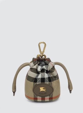 Burberry Portachiavi Horseshoe in nylon trapuntato con motivo Vintage Check