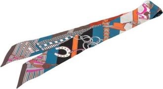 Herm&egrave;s Pre-owned Brides et Gris Gris Twilly Scarf - Dames - Vintage Accessoires - Veelkleurig - ONE Size - Vintage