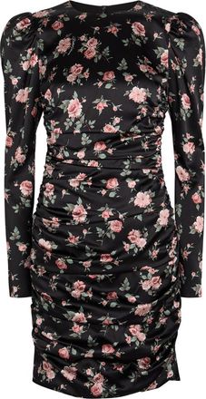 Dolce & Gabbana Floral-print Ruched Stretch-silk Mini Dress - Multicoloured 1 - 38 (UK6 / XS)