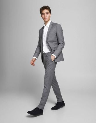 Jack & Jones Franco - Abito slim grigio chiaro