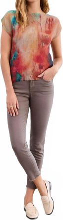 FDJ Olivia Slim Ankle Jean In Taupe