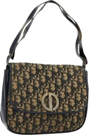 Dior Pre-owned Shoulder Bags, female, Multicolor, Size: ONE SIZE Pre-owned Trotter Canvas Shoulder Bag