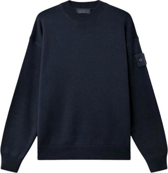 Stone Island Truien & Vesten, Heren, Blauw, M, Wol, Crew Neck Trui