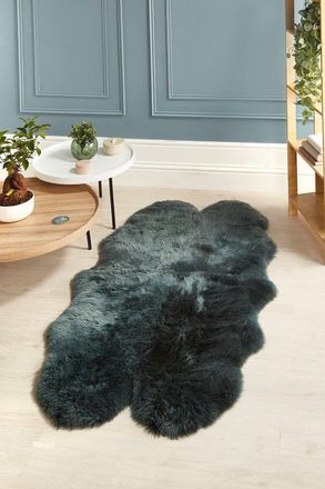 Origin Store Genuine Sheepskin Quad Rug in Green | Size: 105 cm x 160 cm