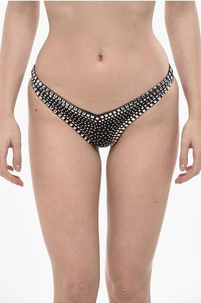 Dsquared2 High-Cut Bikini Briefs With All-Over Studs size 38