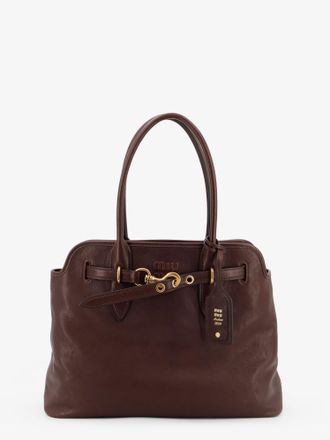 Miu Miu Borsa a mano Aventure in pelle con logo lettering frontale - MIU MIU - gender_Woman