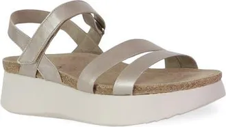 Munro Juniper Sandal in Taupe Metallic at Nordstrom, Size 10.5