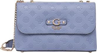 Guess Dita Flap Bag - Dames - Schoudertassen - Blauw - ONE Size - Leer - Tassen