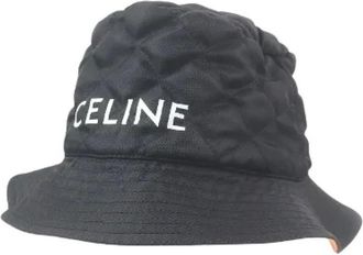 Celine Pre-owned Accessories, male, Black, Size: ONE SIZE Pre-owned 2Aub0930C Nylon Bucket Hat