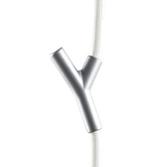 Depot4Design Authentics - Wardrope Garderobenseil, weiss / verchromt matt