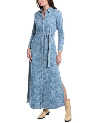 Alice & Olivia Alice + Olivia Chassidy Maxi Denim Shirt Dress